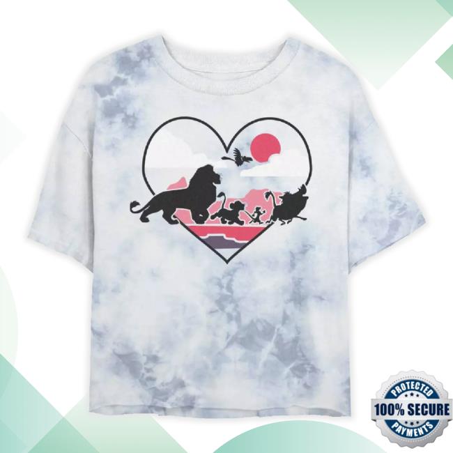 Disney The Lion King Love From The Savanna Girls Tie-Dye Crop Classic Shirt