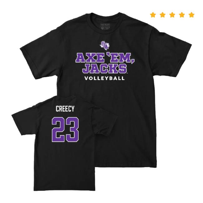 Trending Nil Store Merch Sfa Women's Volleyball Black Axe 'Em Hoodie Sweatshirt - Kyanna Creecy Nil Shop Trending Nil Store Merch Sfa Women's Volleyball Black Axe 'Em T-Shirt - Kyanna Creecy Nil Shop