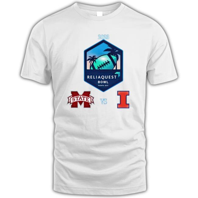 Illinois Fighting Illini Vs Mississippi State Bulldogs 2023 Reliaquest Bowl Tampa Bay Classic Shirt