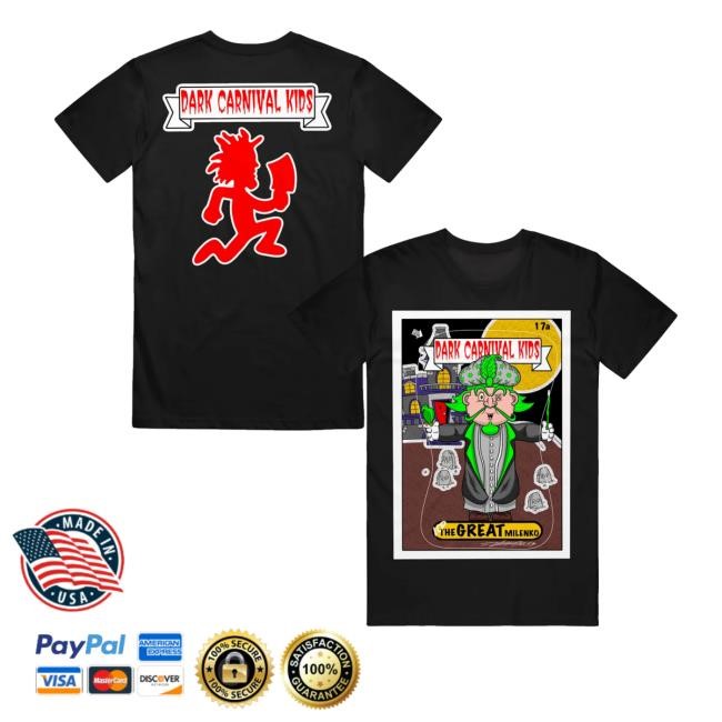 Psychopathic Merch Insane Clown Posse Dark Carnival Kids The Great Milenko Black Shirts