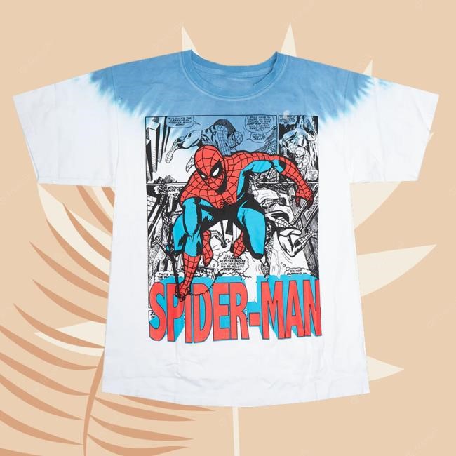 Official Steal Deal Merch Spiderman Tie Dye Hoodie