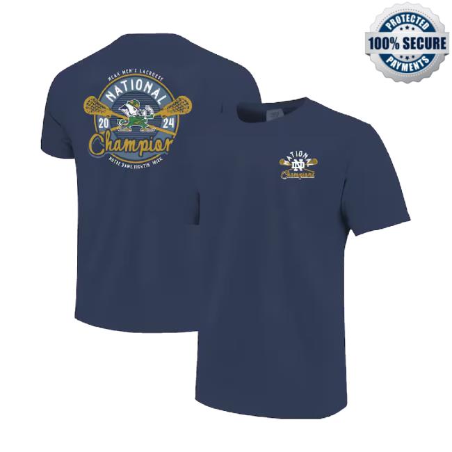 Original Navy Notre Dame Fighting Irish 2024 Ncaa Men's Lacrosse National Champions Comfort Colors Shirt