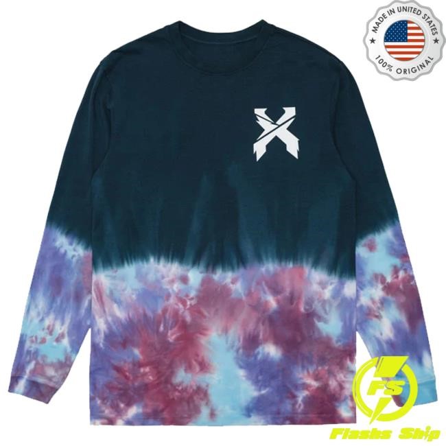 Excision Merch Sliced Logo Split Tie Dye Long Sleeve t-shirt, hoodie, tank top, sweater and long sleeve t-shirt