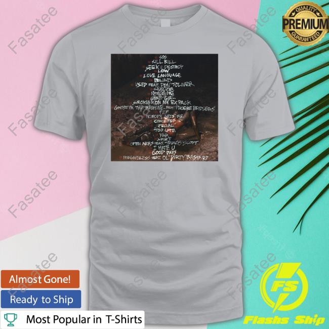 Sza Sos Tee Shirt Sos Kill Bill Seek Destroy Low Love Language Blind Tee