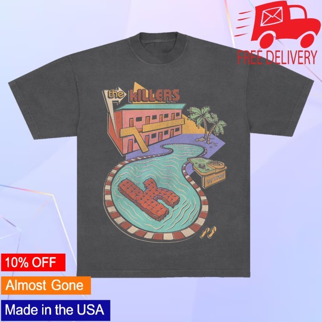 The Killers Merch Summer Pool Tee Shirt Pepper