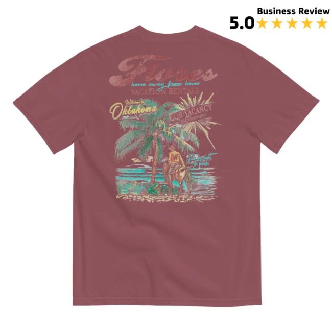 Original Wyatt Flores Music Shop Merch Store Graceland Vacation Red Long Sleeve T Shirt
