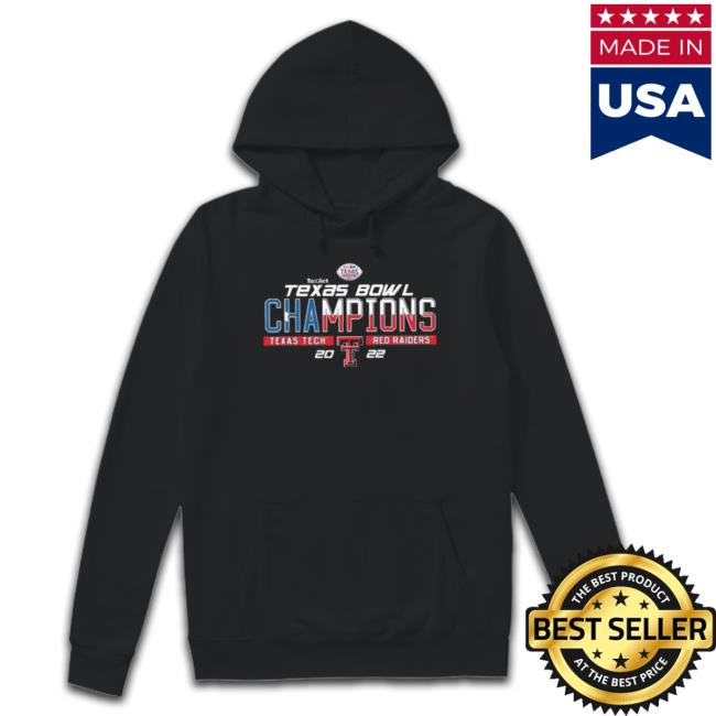 Texas Tech 2022 Texas Bowl Champions Black T- shirt