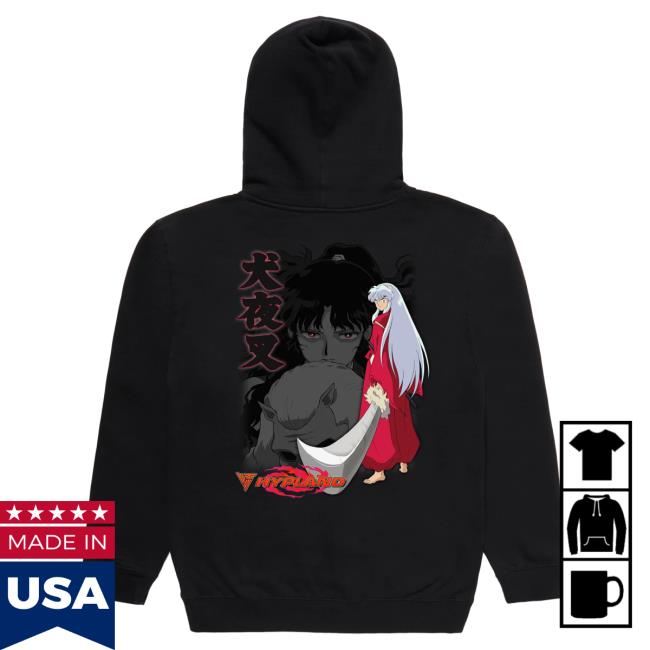 Official Hypland Clothing Merch Store Hypland Inuyasha Flame Crewneck Sweatshirt (Black)