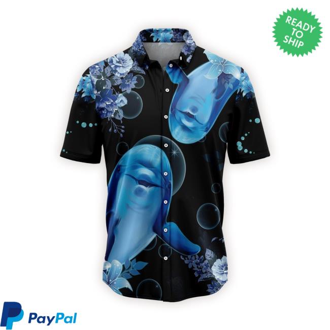 Official Dolphin Into The Ocean Short Sleeve Beach Shirt Hawaiian Shirt For Men Women Long Sleeve Shirt