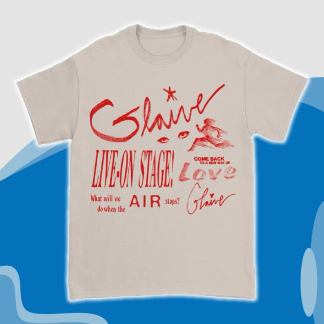 Trending Glaive Music Merch Store Live On Stage Red Ink New Shirt Glaivemusic Shop