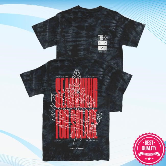Official The Ghost Inside Merch Dagger Wolf Tee Crystal Black Tee