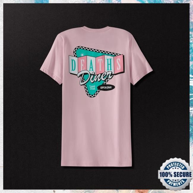 Liquid Death Merch Death's Diner Tee Shirt