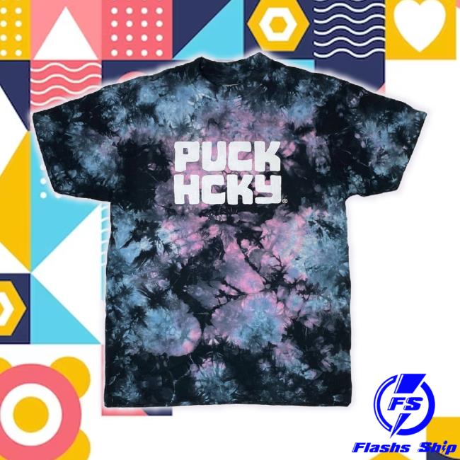Official Puck Hcky Merch Store Puck Hcky 'Stacked' Heavyweight Tie-Dye Hockey Classic Shirt Puckhcky Shop