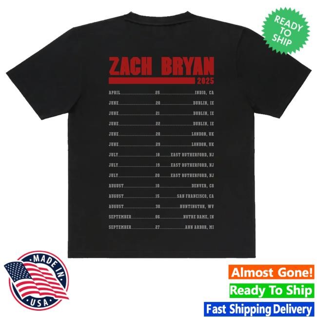 Official Zach Bryan Zb Photo Dateback Shirt