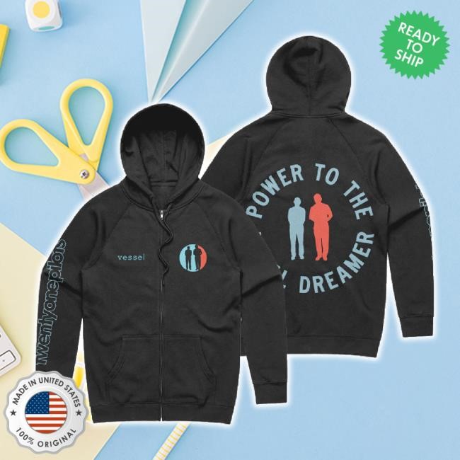Original Vessel Power To The Local Dreamer Zip Up Hoodie Sweatshirt Twenty One Pilots Shop Merch Store