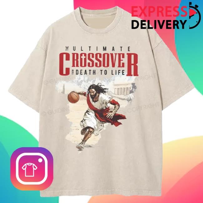 Official Guidingcross Merch The Ultimate Crossover From Death To Life Christian Washed Sweatshirt