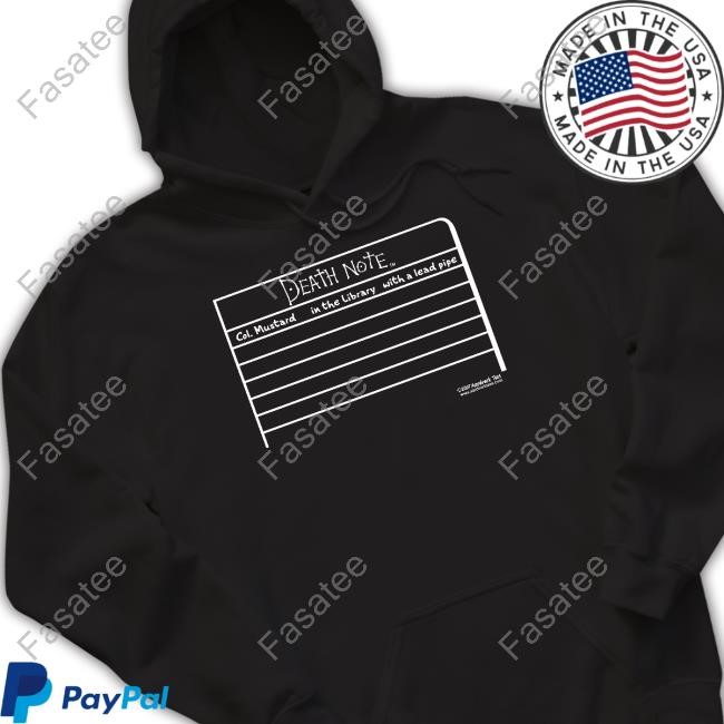 Death Note Col Mustard In The Library With A Lead Pipe Crewneck Sweatshirt Lilly Sparks Wearing