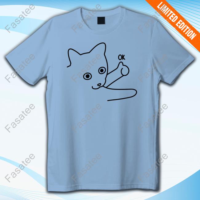 Meowdy Partner Store Okie Dokie Cat Long Sleeve T Shirt Poorly Catdraw Okie Dokie Cat Hoodie