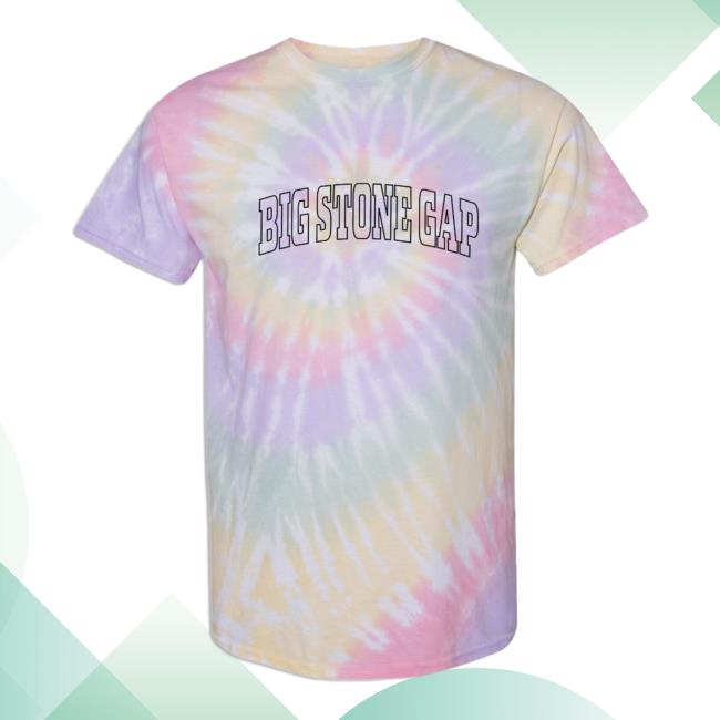 Official Hometown Apparel Clothing Merch Big Stone Gap Virginia Trendy Block Tie Dye Tee Shirt Hazy Rainbow