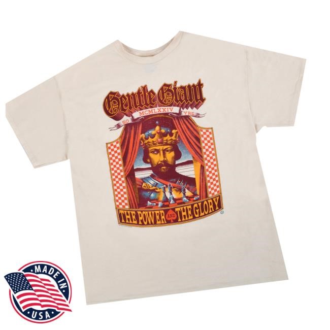 Trending Gentle Giant Band Merch Store The Power And The Glory 50Th Short Sleeve T-Shirt