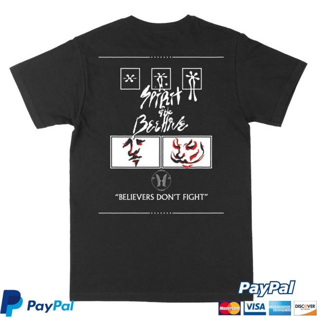Spirit Of The Beehive Band Merch Believers Dont Fight Zip Up Hoodie