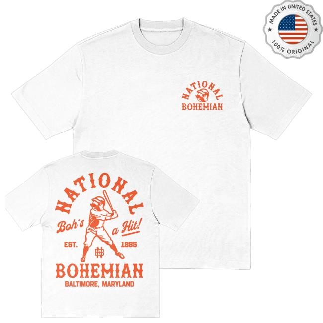 Official National Bohemian Retro Baseball Season Long Sleeve Shirt