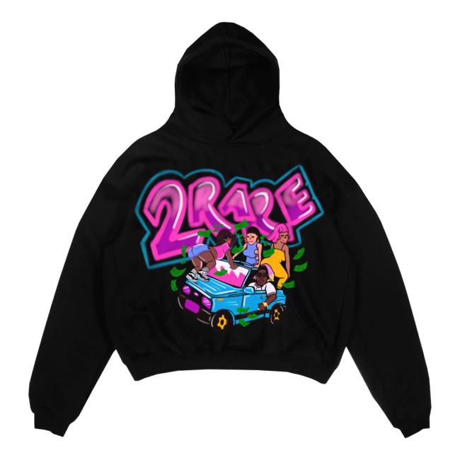 Official 2Raree Merch 2Raree Hooded Sweatshirt Last Ride - Black
