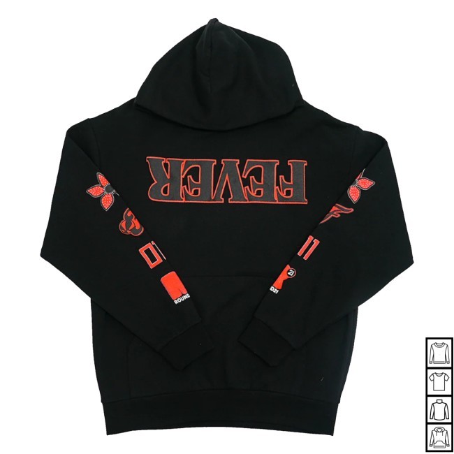 Pacers Team Store Adult Indiana Fever Stranger Things Parallel Zip Up Hooded Sweatshirt
